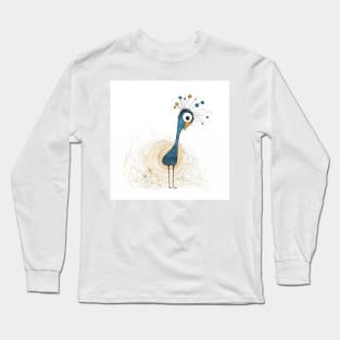 Elegance Unfurled: Peacock Long Sleeve T-Shirt